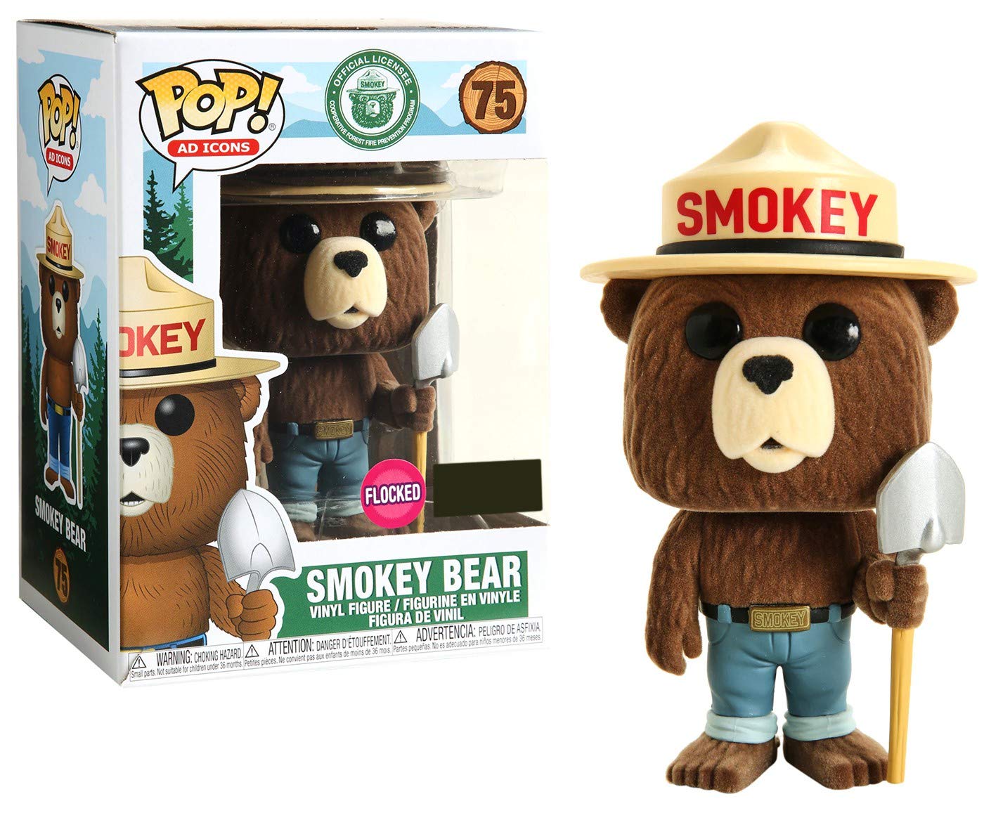 Pop! Funko Ad Icons - Smokey Bear - Flocked Limited Edition Exclusive
