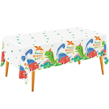 Dinosaur Party Supplies Disposable Tablecloth Waterproof Plastic Rectangular Table Cover for Boys Kids Birthday Party Baby Showe