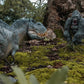 King Kong VS Vastatosaurus Rex Dinosaur Toys with Realistic Rock Action Figure Rampage Gorilla Fight Tarbosaurus Animal Figurine