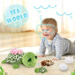 Morismos Sea Turtle Stuffed Animal-14'' Mom Stuffed Turtle With 3 Baby Turtle Toys & 2 Plush Turtle Eggs In Zipper Tummy, Stuffe