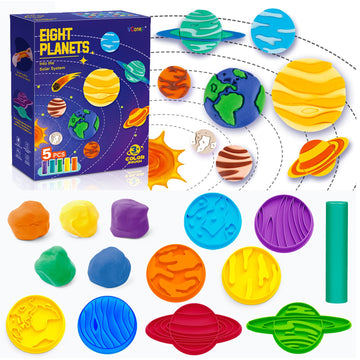 Color Dough Sets For Kids Ages 2-4, Planets Theme Color Dough Tool Set For Kids Ages 4-8, Color Dough Accessories Toys For Ages