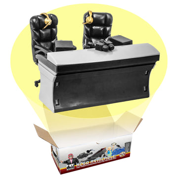 Ultimate Black Commentator Table Playset For Wrestling Action Figures