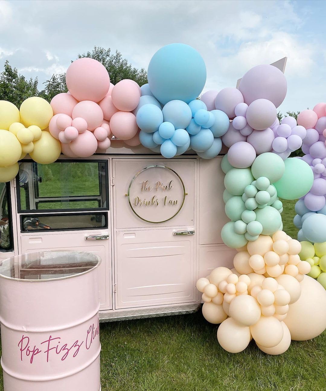 Bezente Pastel Balloons Latex Party Balloons 36 Inch - 8 Pack Jumbo Spring Macaron Balloons Large Round Latex Balloons For Birth