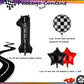 Race Car Birthday Balloons 40 Inch Racetrack Number Balloon 1 Black Baby Shower Boys 1St Birthday Race Car Theme Party Decor Sup