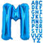 Toniful 40 Inch Large Blue Letter Mballoons Giant Alphabet Letter Balloons,Foil Mylar Big Balloons For Birthday Party Anniversar