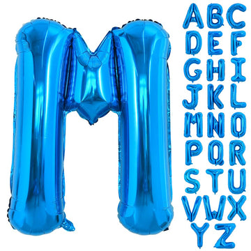 Toniful 40 Inch Large Blue Letter Mballoons Giant Alphabet Letter Balloons,Foil Mylar Big Balloons For Birthday Party Anniversar