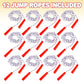 Artcreativity 84 Inch Nylon Ropes For Kids - Pack Of 12 - Durable Jump Ropes With Plastic Handles - Healthy Indoor And Outdoor Skipping Activity, Party Favors, Gifts For Boys And Girls