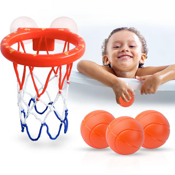 Marppy Bath Toys - Bathtub Basketball Hoop For Kids Toddlers - Mold Free Bath Toys With Suction Cup & 3 No Hole Balls - Shower And Bathtub Toys For Toddlers - Boys Girls