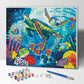Hiolife Paint by Number Kits for Adults,Kids, Beginners, with Brushes and Acrylic Pigment, 16x12 Inch Tortoise - with Framed