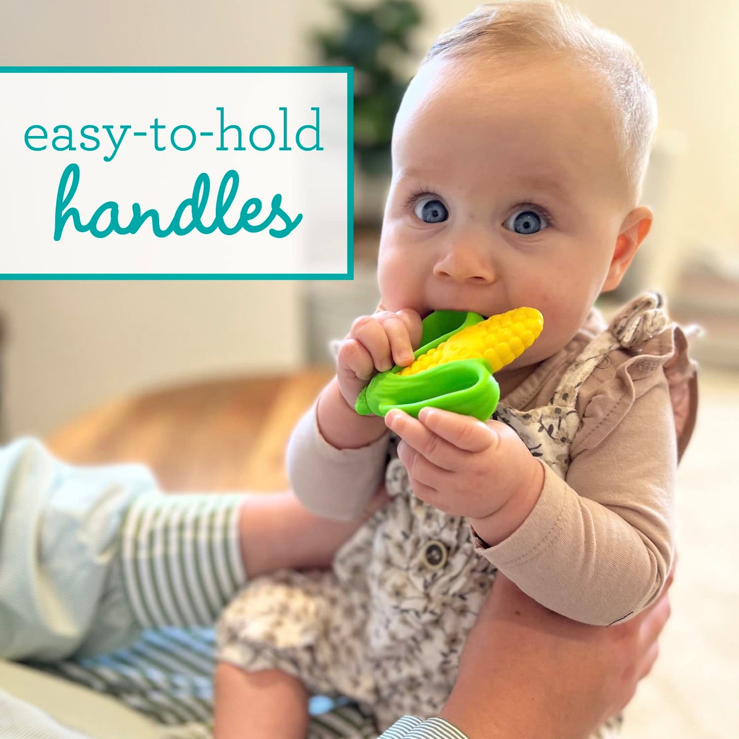 Infantino Lil Nibbles Textured Silicone Teether, BPA-Free Baby Teething Toy, Soft, Easy to Hold, Sensory Stimulation for Infants