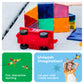Picassotiles 2 Piece Car Truck Construction Kit Toy Set Vehicle For Magnetic Blocks Building Tile Sensory Magnet Toys With Re-En
