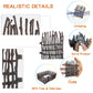 20Pcs Corral Fence Toy Accessories Panel Set Farm Corral Fence With Gate Horse Paddock Barn Farm Animals For Toddlers Kids Presc