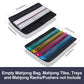 GUSTARIA Blue Soft Cloth Mahjong Bag with Two Wrappers, 20.5 x 9.8 x 3.1 inches, Case Only