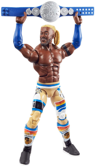 Wwe Top Picks Elite Kofi Kingston Action Figure With Universal Championship6 In Posable Collectible Gift For Wwe Fans Ages 8 Yea