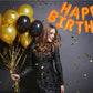 Happy Birthday Orange Aluminum Foil Letters Balloons 16 Inch Aluminum Foil Banner Balloons For Birthday Party Decorations Suppli