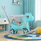 Legendstone Rocking Horse for Toddlers, 4-in-1 Ride-On Toy, Large, Blue, HDPE Plastic