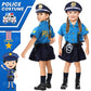 Skirfy 15Pcs Police Costume For Girls,Police Officer Costume For Kids Girls,Girls Police Costume For Kids 4-6,Police Uniform Wit
