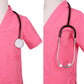 Gorkonpy Doctor Costume For Kids Boys Girls Toddler Doctor Costume With Lab Coat Halloween Party Dress Up (Pink, 6-7 Years)
