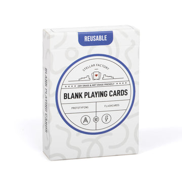 Stellar Factory enhanced Reusable Blank Playing Cards - Dry Erase & Wet Erase - Game Design  Prototyping  and Flashcards (1 Count)