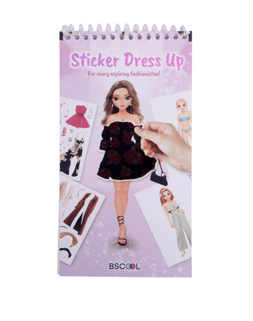 Bscool Sticker Dress Up - Sticker Activity Book For Kids. Learn Girls Fashion Design With Stickers And Guides For Kids 5 And Up.