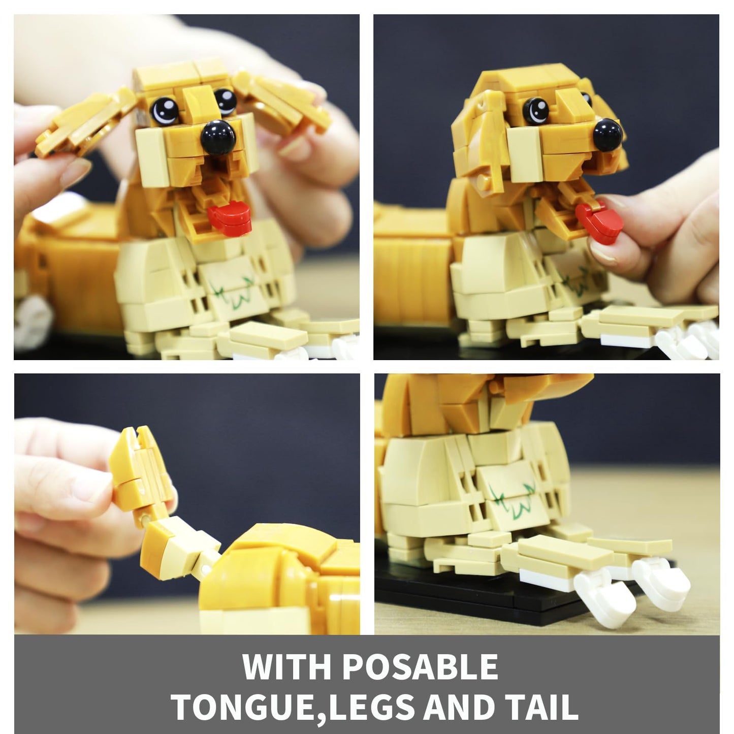 Kazi Dog Building Toy Set,Dogs Gift For Animal-Lovers,Ideas Golden Retriever Dog,Building Set For Girls And Boys,Creative Builda