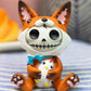 Ebros Furry Bones Fen Fen The Fox Skeleton Figurine 3' H Furrybones Red Fox With Chicken Doll Costume Hooded Voodoo Skeletons Skulls Macabre Collectible Sculpture Decorative Accent