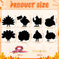 AUGSUN 96Pcs Thanksgiving Fall Crafts, Magic Rainbow Scratch Paper Art Cute Turkey Crafts Activity Gifts Autumn Harvest Thanksgi