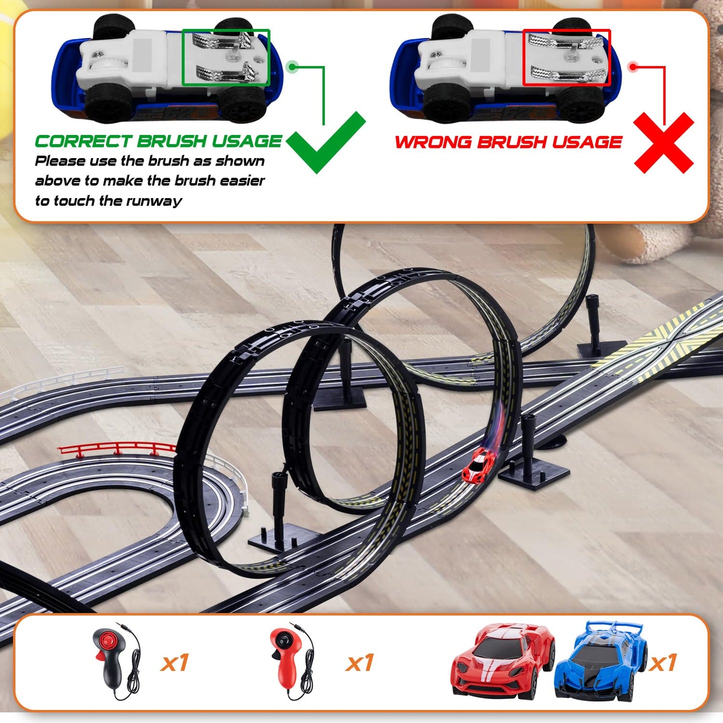 High-Speed Slot Car Race Track Playset, Deluxe Size Car Racing Games For Kids Electric Powered Super Loop Speedway With Two Cars For Dual Racing, Kids Toys For 6 7 8 9 10-16 Years Old Boys Gifts