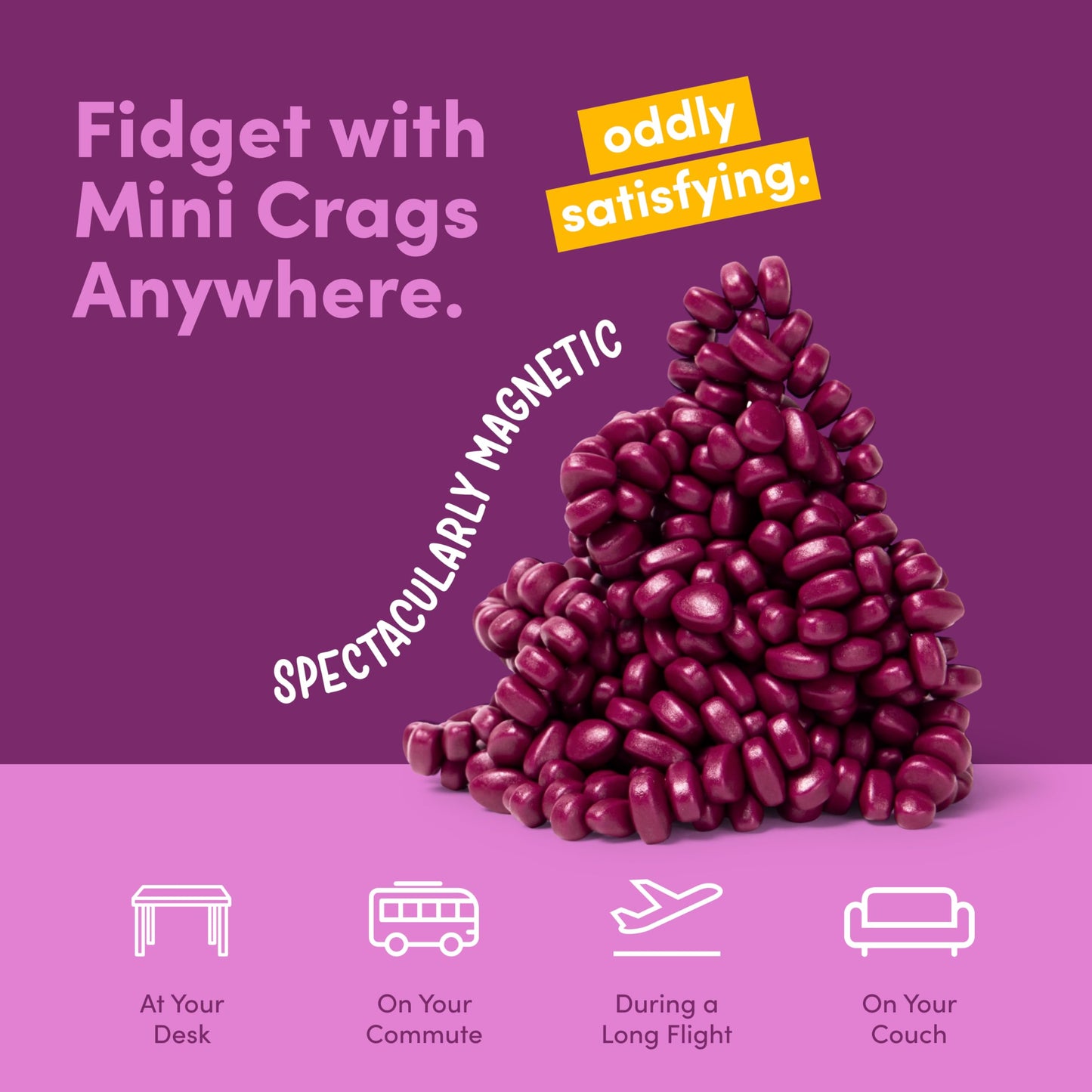 Speks Crags Ferrite Putty, 150+ Ferrite Stones In A Tin, Fidget Toy For Adults & Teens 14+, Desk Toy For Office, Christmas Gift, Holiday Stocking Stuffer, Stress Relief Present | Matte Iris, Small