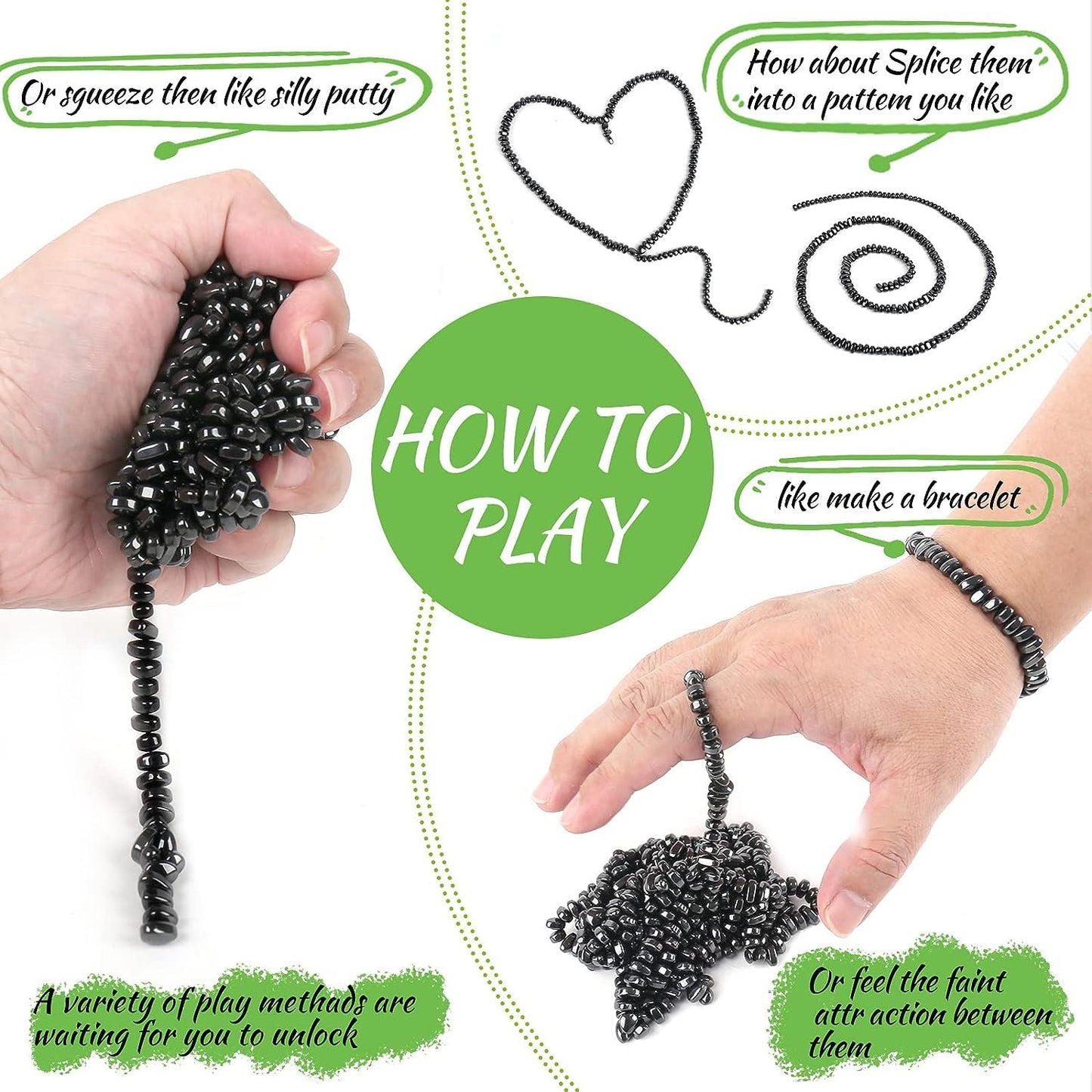 1000Pcs Magnet Balls, Fidget Toys Adults ,Ferrite Magnetic Putty Sensory Toys, Desk Fidgets Toys For Office Stress/Anxiety Relie