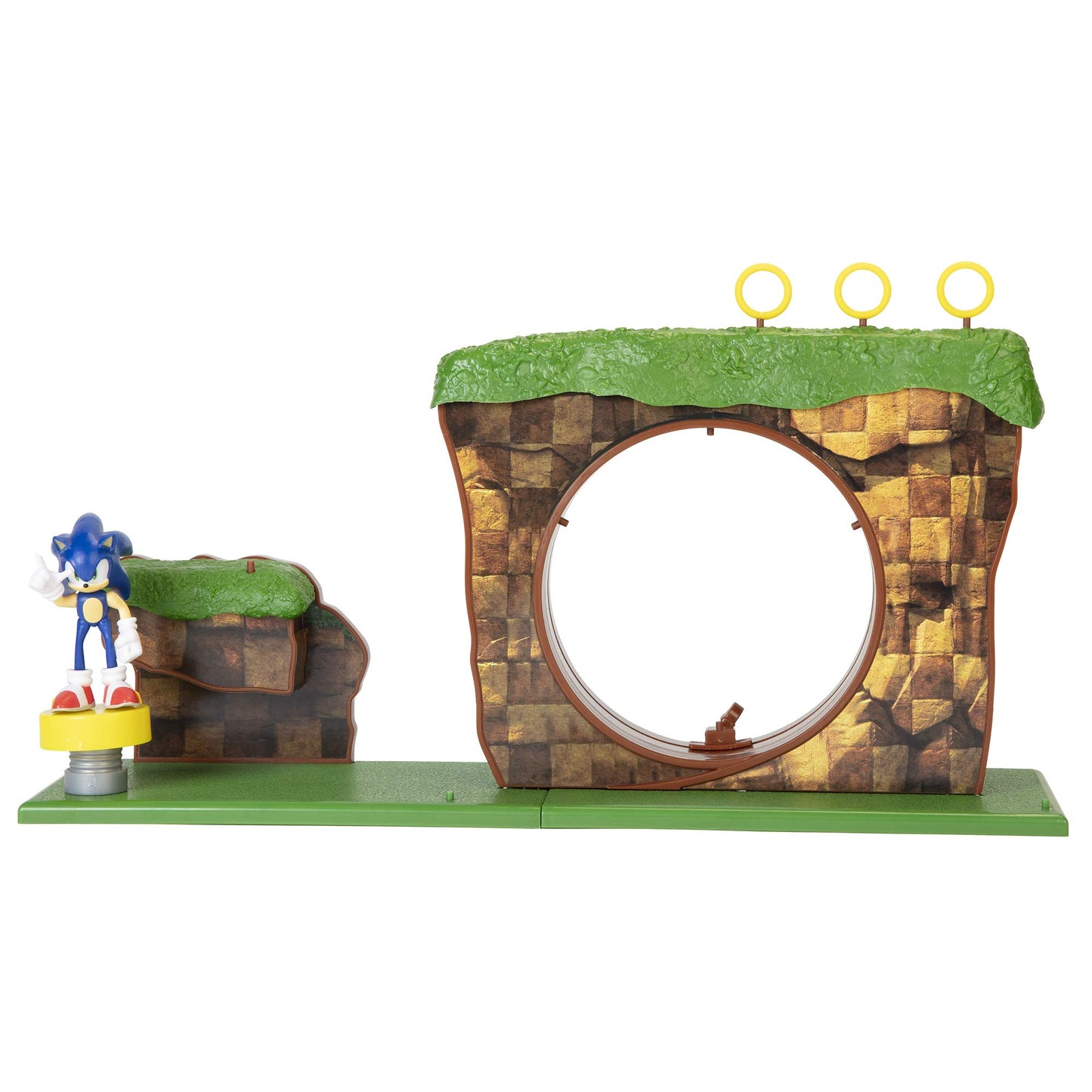 Sonic The Hedgehog Playset with 2.5" Sonic Figure - Green Hill Zone, Plastic, Model 403934-4-RF2