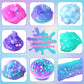 Mermaid Slime Kit For Girls Diy Slime Making Kit With Glitter Add Ins Foam Jelly Cubes Christmas Birthday Party Favors Present C