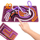 Sensory Activity Board for Kids 3+, Autism & ADHD Calm Down Toys - Violet Red Silicone Fidget Toys for Travel & Adults