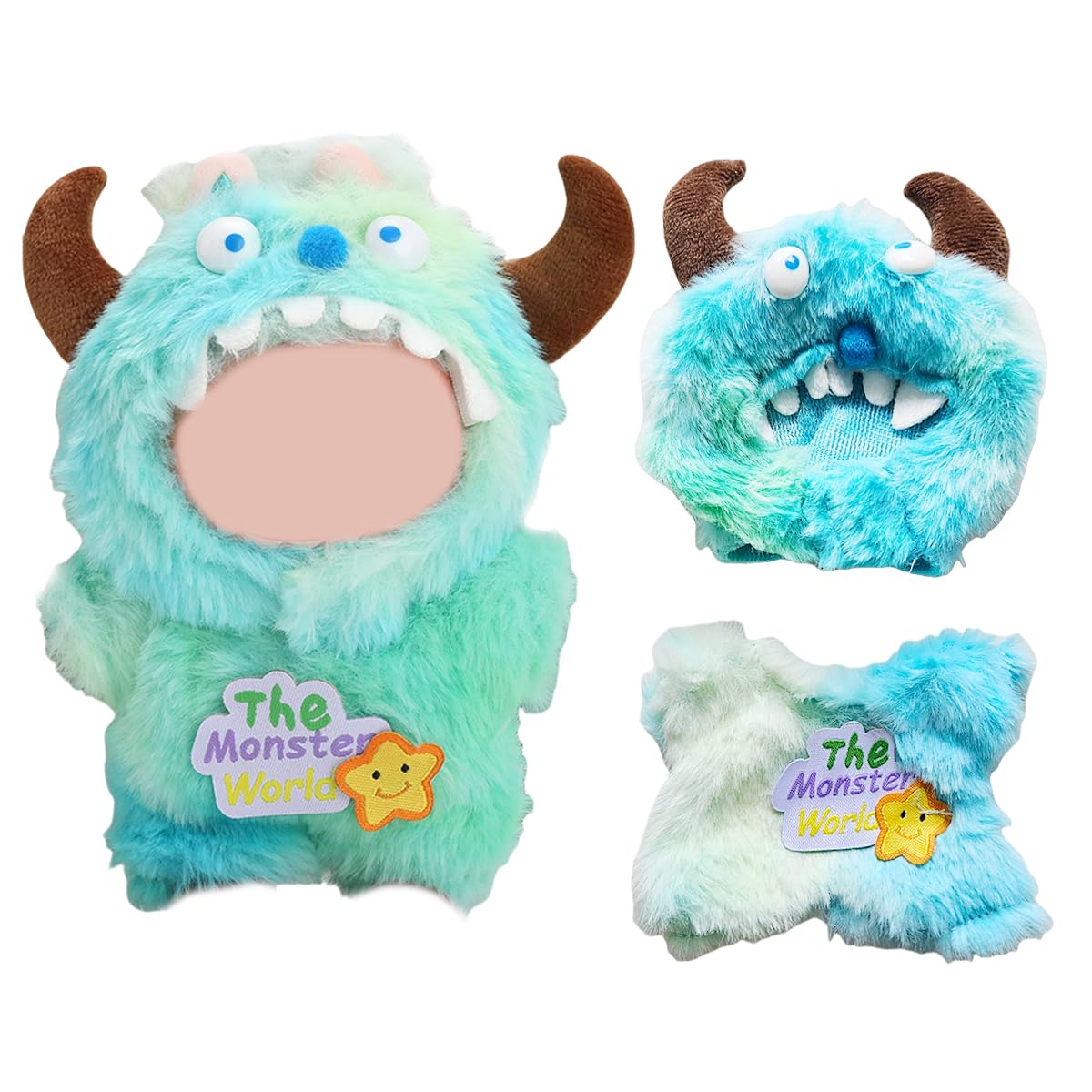 17cm Doll Clothes Set  enhanced Jeans & Knitted Sweater Outfit for 17cm 15cm Dolls  Cute Dress Up Fashion  No Doll Included (Monsters  17cm/15cm)