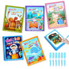 OSDUE Water Coloring Book for Toddler, 6 Pack Water Painting Book for Toddlers, Paint with Water Books, Educational Learning Doo