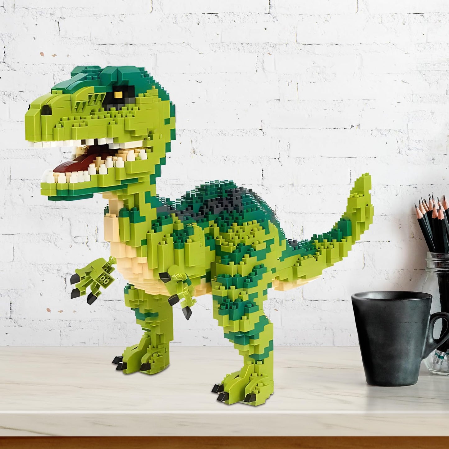 Csnrhg Dinosaur Tyrannosaurus Rex Building Blocks Velociraptor Model Decor Micro Mini Blocks Toy Birthday For Age 6+ Children Ad