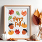 Feifeiya 500 Pcs Fall Thanksgiving Stickers Roll Laser Turkey Maple Leaf Acorn Decals 1.5 Inch Waterproof Self Adhesive Sparkly