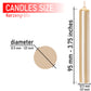 BRUBAKER Tree Candles - Pack of 20 - Pale Gold - 3 x  Inches - Made in Europe - Christmas Wax Candles for Pyramids, Carousels &