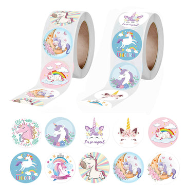 1000 Pieces Unicorn Stickers For Kids, Cute Unicorn Label Stickers Diy Stickers, 1 Inch Self Adhesive Decoration Stickers For Sc