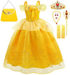 Syoimy Princess Dress For Girls Princess Dress Up Costume For Kids Halloween Cosplay Birthday Party With Accessories