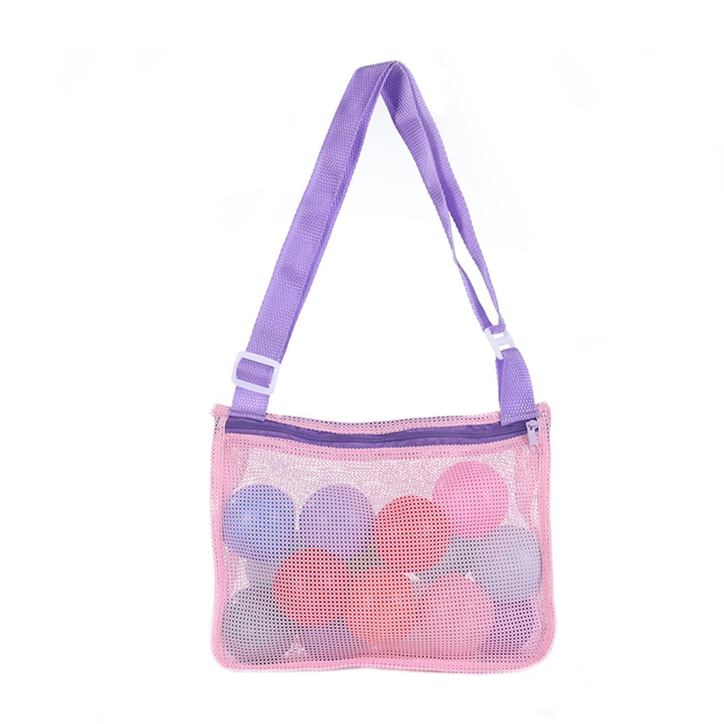 UTTPLL Mesh Beach Bag for Kids Quick Dry Beach Accessories Vacation Trip Toddler Seashell Collecting Colorful Net Tote Boy Girl