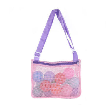 UTTPLL Mesh Beach Bag for Kids Quick Dry Beach Accessories Vacation Trip Toddler Seashell Collecting Colorful Net Tote Boy Girl