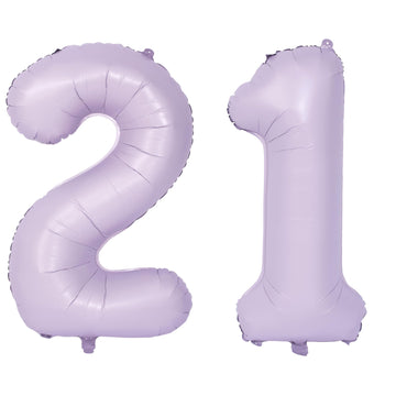 40 In Matte Purple Number Balloons Helium Foil Mylar Balloon Birthday Party Banquet Decoration Digital 21