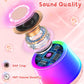 Mini Karaoke Machine For Kids, Portable Bluetooth Speaker With 2 Wireless Microphones And Led Light, Birthday Gifts For 4 5 6 7