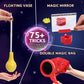 Skirfy Magic Kit-75+ Magic Tricks For Kids Age 6-8,Perfect Magic Toys For Kids,Featuring With Floating Vase,Double Magic Bag,Mag