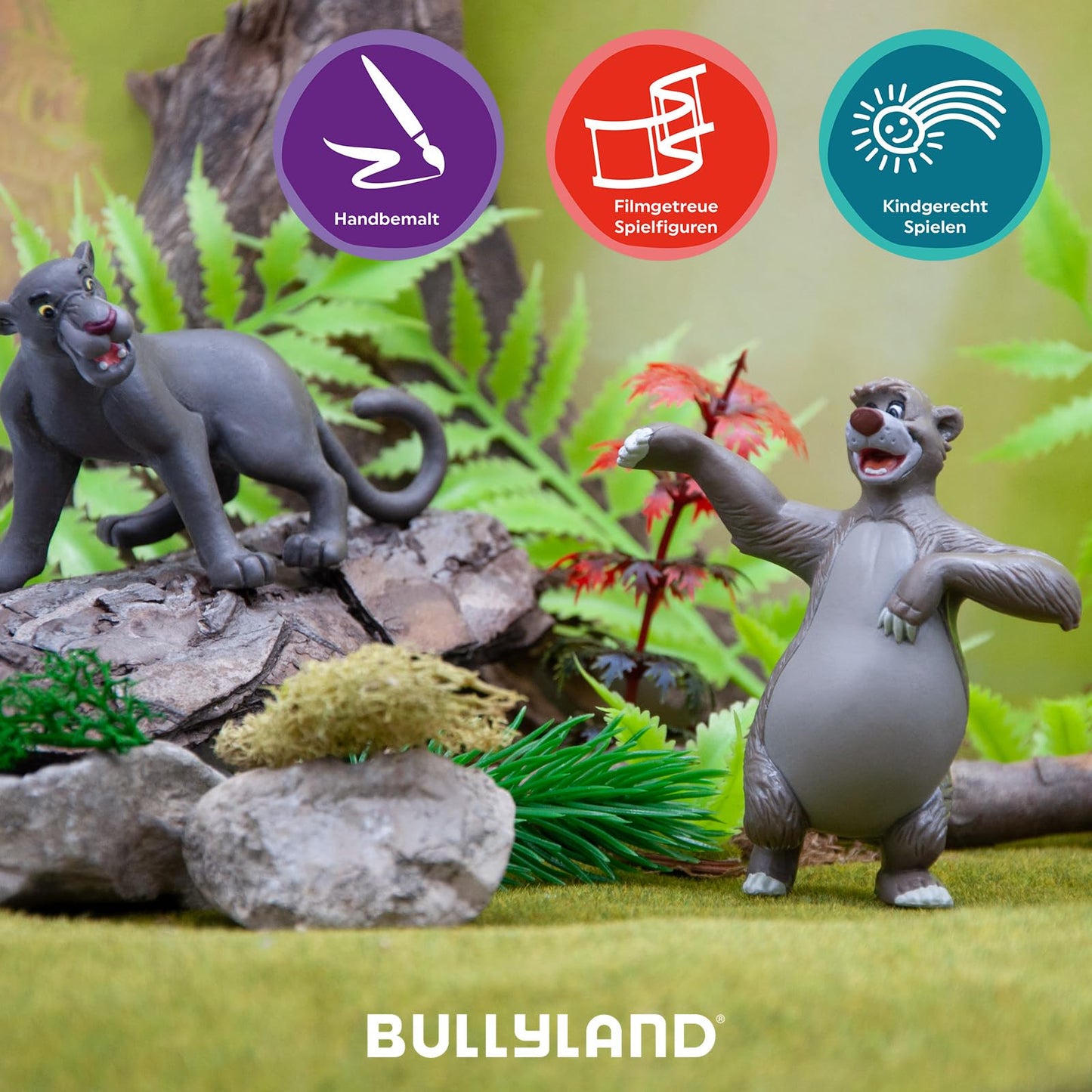 Bullyland Balu Action Figure - Multi-Color PVC Toy - Model 12381