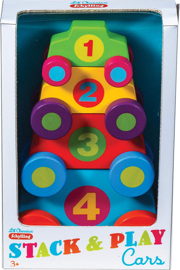 Schylling Little Classics Stack And Play Cars, White