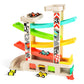 TOP BRIGHT Car Ramp Toy Set for Toddlers - Includes 4 Cars, Parking Lot & Gas Station, Plastic, 5 Car Ramps, Model TB-120402