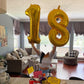 Paticool Gold Number 18 Balloon, 40 Inch Large 18/81Number Foil Mylar Balloons For 18Th Birthday Party Celebration Decorations S