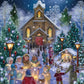 Vermont Christmas Company Midnight Mass Jigsaw Puzzle 1000 Piece 30'X24' - Puzzle For Adults - Fully Interlocking Pieces - Unique, Randomly Shaped Pieces